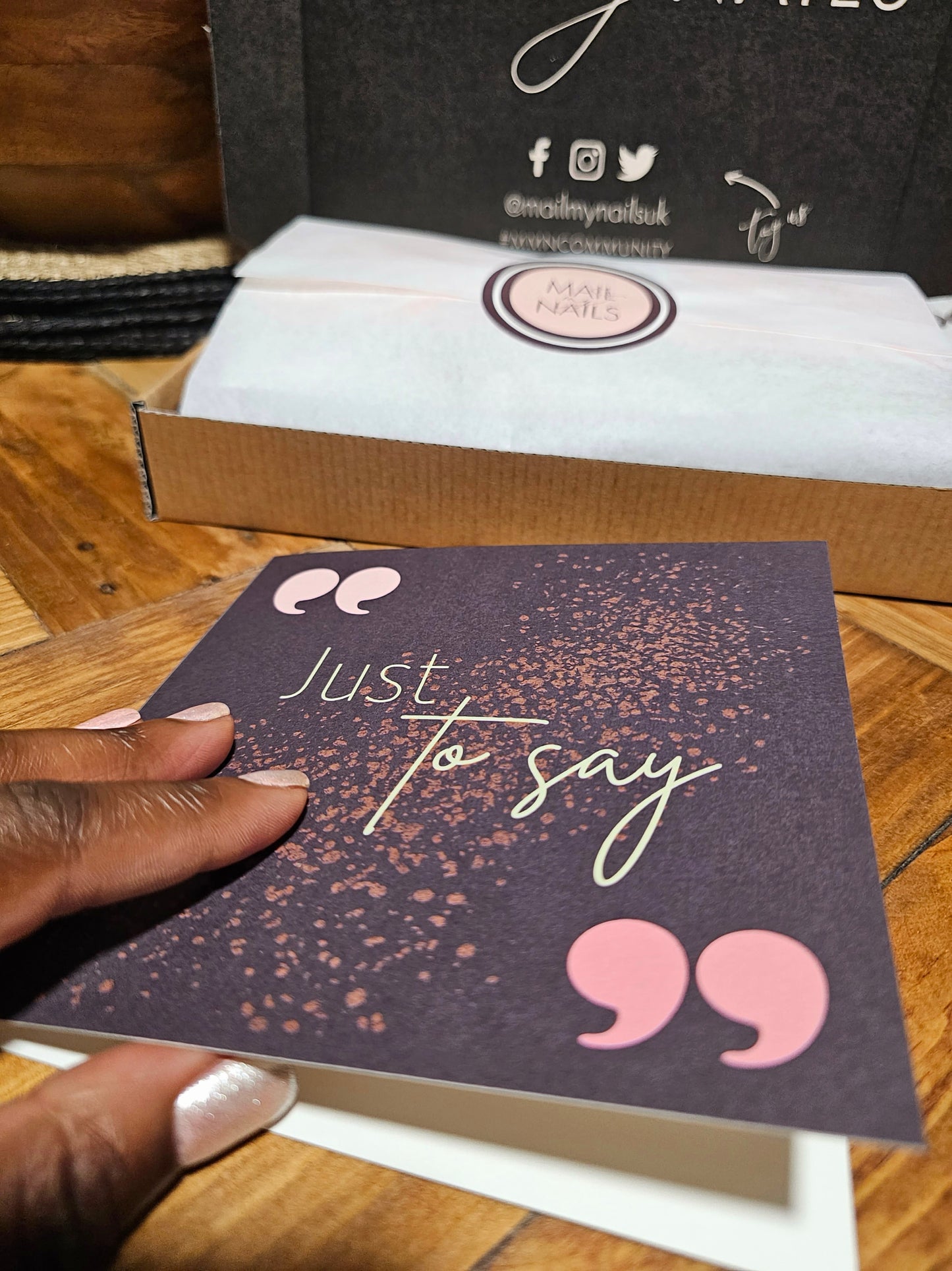 Just To Say Greeting Card