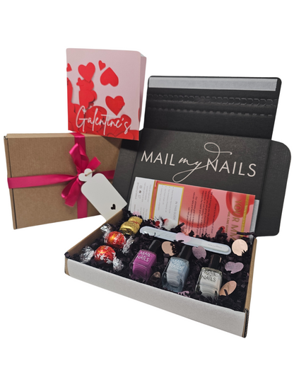 Coral Galentine's Nail Polish Gift Set