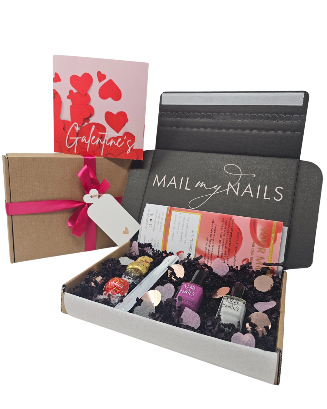Coral Galentine's Nail Polish Gift Set