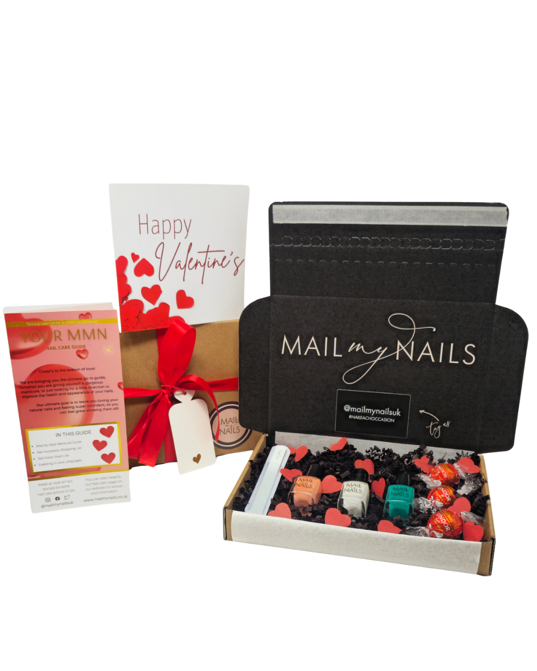 Coral Glow Valentine's Nail Polish Gift Set